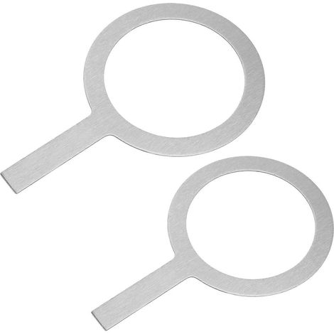 Lot de 2 anneaux de protection anti-brûlure pour moules à pâtisserie avec poignée (argenté)-16.00X10.00X0.20CM-Silver