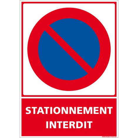 Autocollants de Signalisation Souple – Panneaux de Signalisation Autocollants – Plusieurs tailles au choix – Signalisation Française - Stationnement interdit - 300 x 420 mm