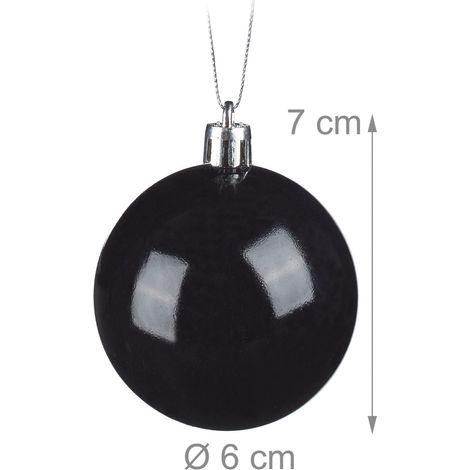 Set di 100 palline di Natale lucide decorative per albero 7 x 6 cm in polistirene rosso 130017337