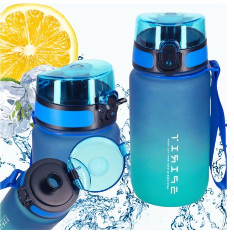 BPA-freie Wasserflasche mit Griff und Messbecher, 600 ml (1/5)