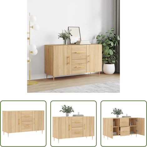 Holzwerkstoff - Sideboard Sonoma-Eiche 100x36x60 cm Holzwerkstoff (1/5)