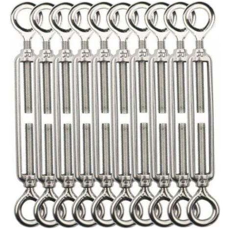Tendeur de câble M5, Tendeur de câble en acier inoxydable 304 pour corde à linge, cintre, câble de corps -10 pcs. (1/5)