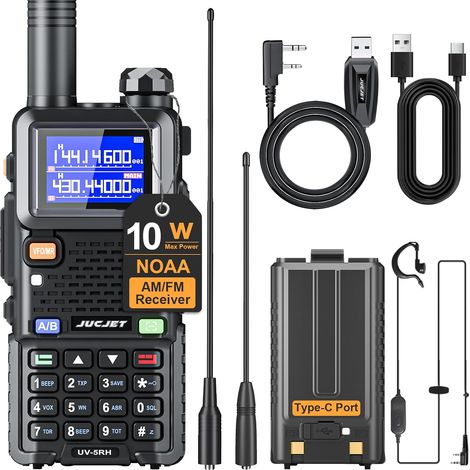 5RH Talkie-Walkie 10W pour Radioamateur, Programmable, Lot de 1 (1/5)