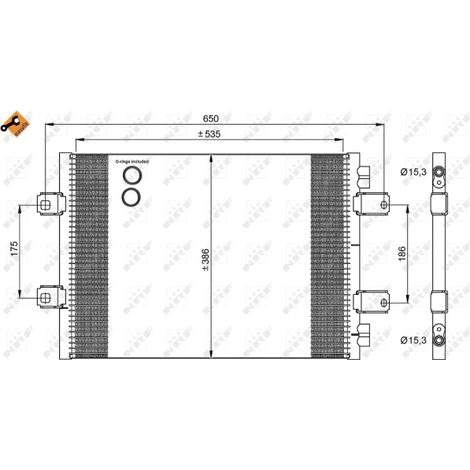Condenseur, climatisation NRF 35909 RENAULT 5010514383 5010580664 7420867662