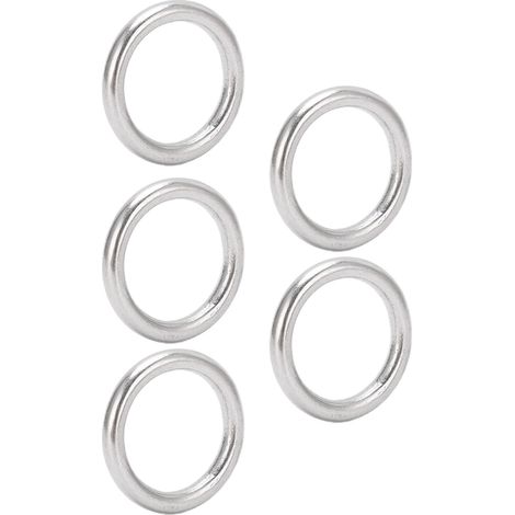 5 pièces anneaux soudés inox marine grade rond pour voile plongée bagages 4x20mm (1/5)