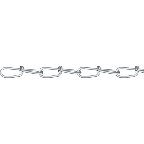 dörner + helmer 156151 Knotenkette Silber Stahl galvanisch verzinkt 30 m