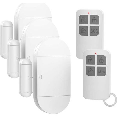 Allarme per porte e finestre, garantisce la sicurezza dei bambini in casa, con telecomando, allarme con sensore magnetico per l'accesso a porte di negozi/garage (1/4)