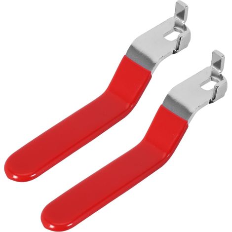 2 Pièces Poignée de Vanne à Bille en Fer Rouge (1/5)