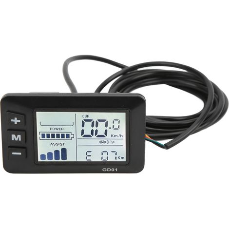 Compteur LCD pour vélo électrique, accessoire de modification batterie lithium 36V 48V connecteur standard (1/5)