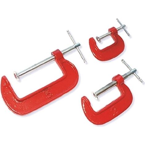 Presse à Vis en C 3x - 25-50-75 mm - Acier - Robuste et durable - Chantier et atelier - Beast (1/3)