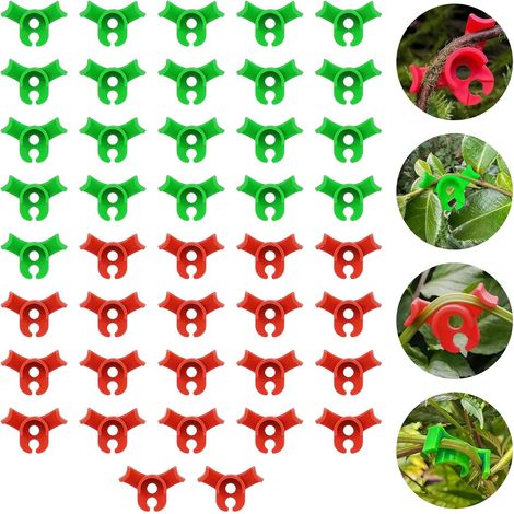 Plantes pour entraînement, 42 pcs Clip Plante en Plastique, Clips d'entraînement pour Plantes, Pinces D'entraînement pour Plantes pour Plier Les Tiges des Plantes et Réorienter la Croissance. (1/5)