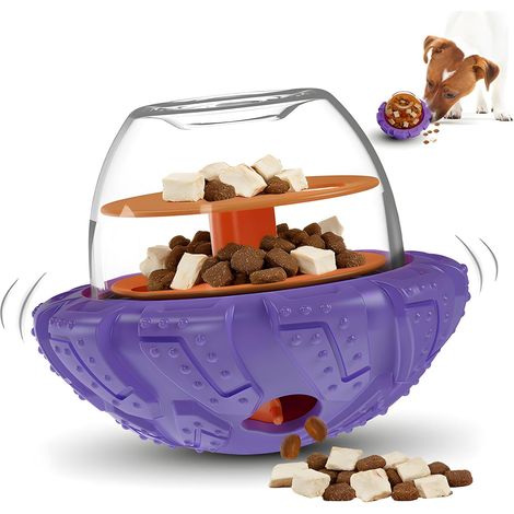 Jouets interactifs et stimulants pour chiens intelligents, jouets d'enrichissement pour les occuper, jouets cognitifs pour stimuler leur cerveau, jouets pour chiens avec distributeur de friandises et (1/5)