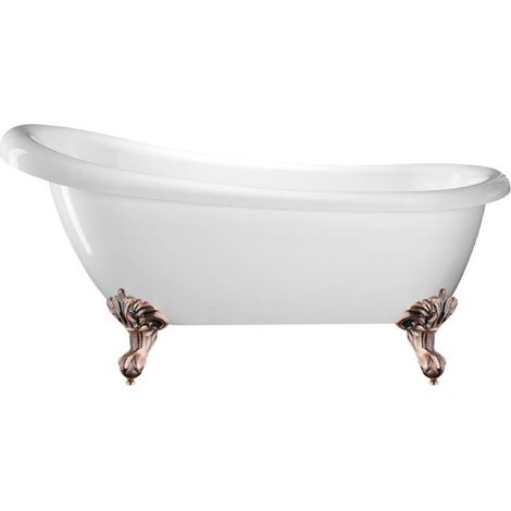 Freistehende Badewanne RICHMOND Adlerfüße ALTKUPFER 155