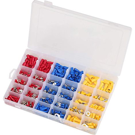 Assortiment de 480 cosses électriques plates isolées à sertir (1/5)