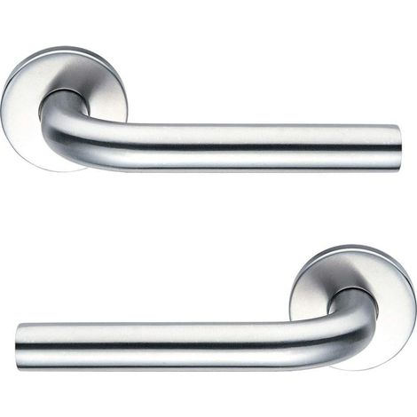 1 Paire de poignées sur rosace inox Carré 7mm Pour porte 38 à 55 mm Intérieur