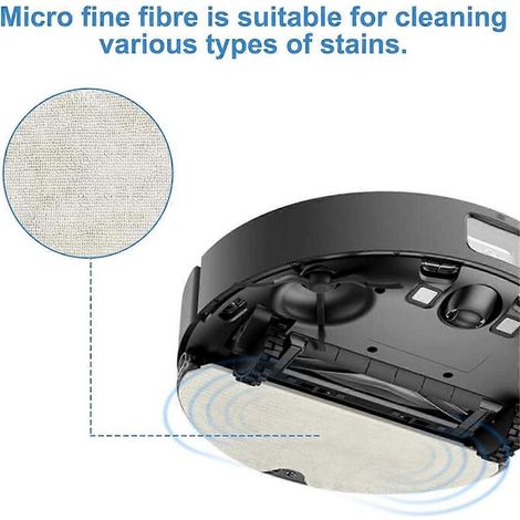 Lot de 4 lingettes de rechange lavables pour aspirateur robot Dreame D10S, D10S PRO, D9 Max et F9 PRO
