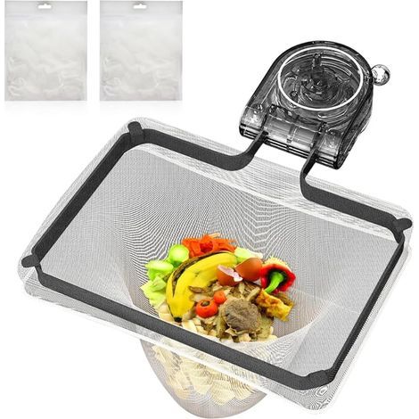 Sink Drain Strainer, Filtre D'évier de Cuisine avec 100 Mailles Filtrantes, Strainer Sink, Passoire Evier Cuisine à Ventouse, Pliable pour légumes, Fruits, Résidus de Cuisine (Gris) (1/4)
