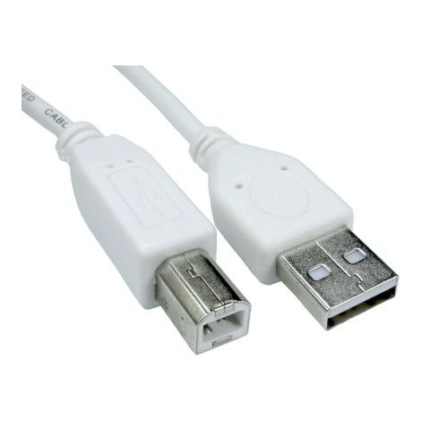 Câble USB RS PRO, USB B vers USB A, 2m, Blanc ( Prix pour Paquet de 10 )