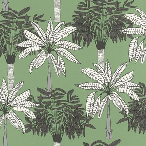Rasch Club Botanique Palm Sage Green Wallpaper Paste The Wall Contemporary (1/4)