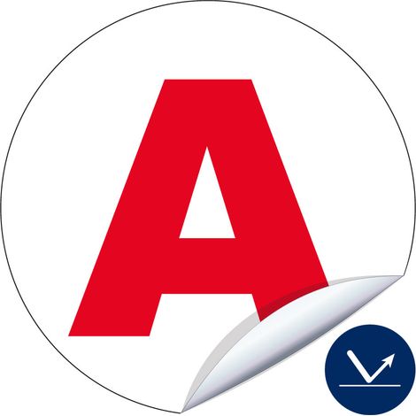 Disque A jeune conducteur - Rétroréfléchissant Classe 1 - Adhésif Ø150mm - 3340730 (1/2)