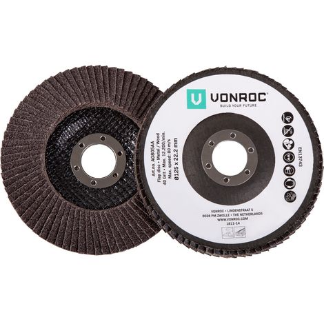 Universelles Fächerschleifscheiben-Set 2-teilig - K40 & K60 - Ø 125 x 22,2 mm