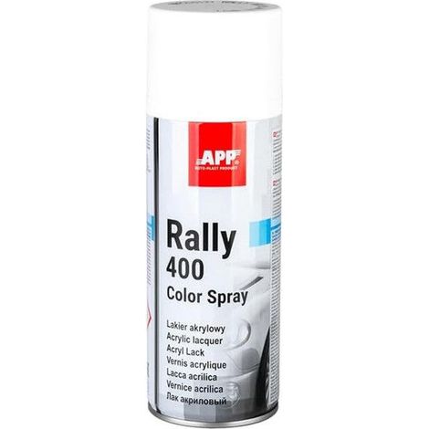 Bombe de peinture - Blanc - Mat - Acrylique - Carrosserie - APP - Rally 400 - 400ml