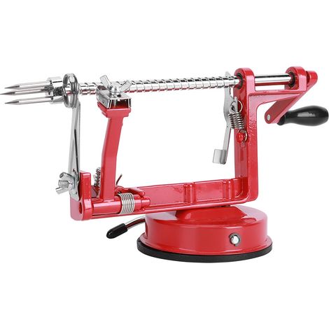 Couteau multifonction en acier inoxydable pour éplucher pommes, pommes de terre et fruits, vide-pomme manuel, ustensile de cuisine rouge