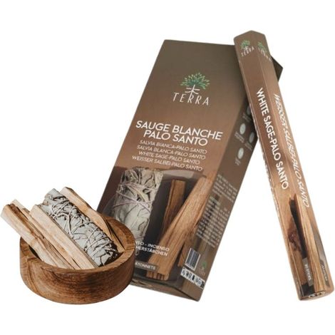 Bastoncini di incenso Terra White Sage Palo Santo, 20 pezzi. (1/3)