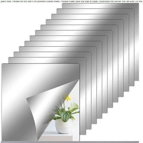 12 Pieces Wall Mirror Self-Adhesive 20 (1/4)