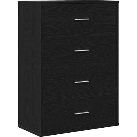 Maison Exclusive - Credenza Rovere Nero 60 x 31 x 84 cm Legno multistrato