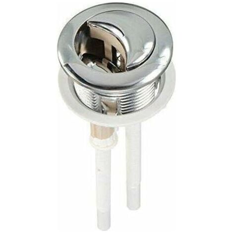 Double bouton de 38 mm pour la chasse d'eau des toilettes Pompes haute pression chromées Accessoires de toilette Outils inclus (1/5)