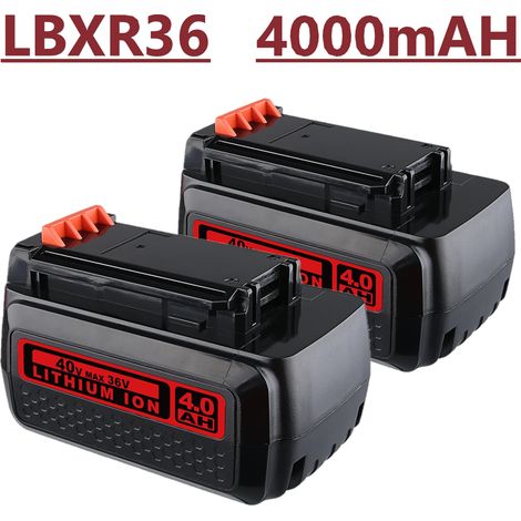 4 pièces 4.0Ah Lithium LBXR36 remplacer pour Black + Decker 40V batterie broche LBX2040 LBXR2036 LCS1240 adapté aux outils électriques 36V/40V MAX (1/5)