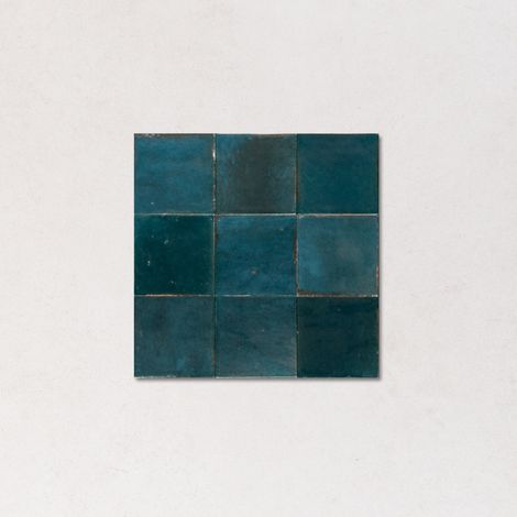 Carrelage Effet Zellige Bleu Foncé NEW LUME 10x10 cm Blue (1/5)