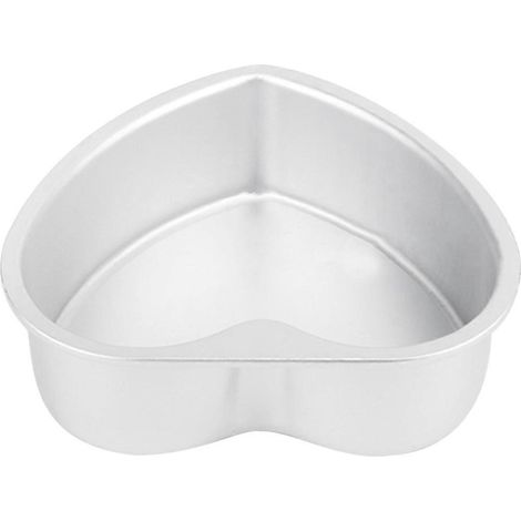 Herzförmige Kuchenform aus Legierung, ringförmige Keksform, Herzform für Kuchen, Kekse und Mousse-20X19.5CM-Silver (1/3)