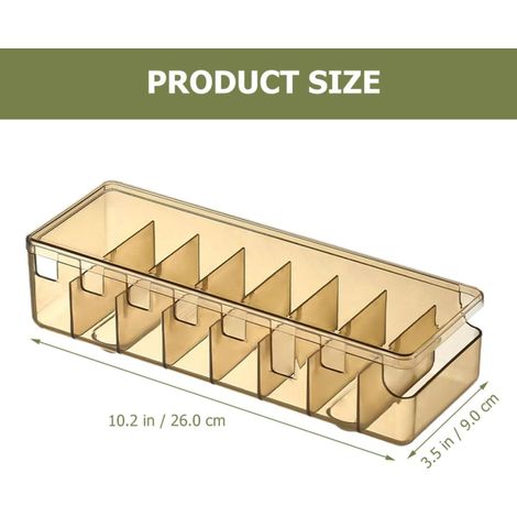 Caja organizadora de cables, organizador de cables de cargador, estuche para gestión de cables electrónicos, PS 8 compartimentos, tapa y llaves USB, escritorio (1/5)