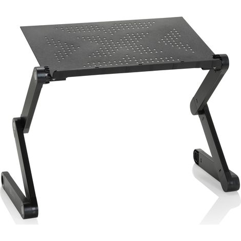 Sitz-Steh Schreibtischaufsatz VM-SA II klappbar Alu schwarz hjh OFFICE