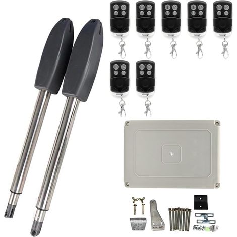 Kit d'ouvre-Portes automatiques Kit d'ouverture de Porte pivotante électrique Automatique 400KG pour Accessoires de Portail Coulissant (Color : 7 Remote with Light, Size : 1 UK) (1/5)