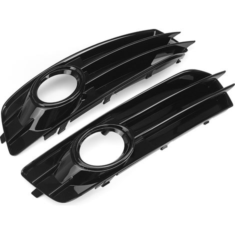 2PC Glossy Black Honeycomb Mesh Style Fog Light Cover Grille Grill Fit For Audi A3 8P S-Lines 2009-2012 (1/3)