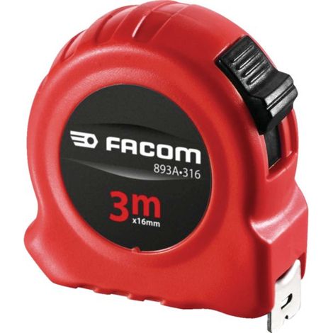 Cinta métrica de doble cara en caja de ABS FACOM 3m x 19mm - 893B.319PB