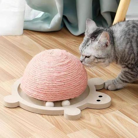 ZENITHMIND 292414cm Griffoir pour chat en forme de tortue,rose (1/4)
