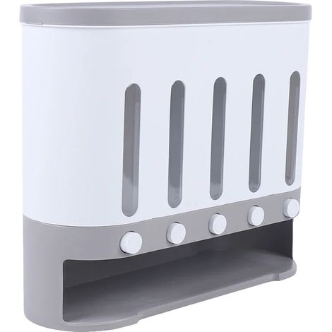 Distributeur de céréales, grande capacité, design à accès facile, BLANC (1/2)