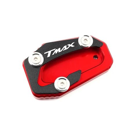 (TMAx Rouge) Compatible avec Yamaha T-MAX TMAX 530 560 SX DX TMAX530 TMAX560 2017-2022 - Béquille latérale, extension et plaque de support maxpower (1/4)
