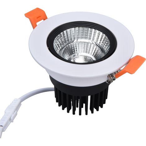 7-W-COB-LED-Flutlicht, verstellbar, 8,4 cm (3,3 Zoll) Einbaustrahler, Kaltweiß 6000 K (100–264 V), 75 mm Ausschnitt – 7 W (1/5)