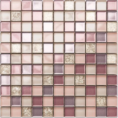 Ilcom – Mosaïque en verre 30 x 30 cm pour salle de bain et cuisine – Résistante aux hautes températures – Facile à découper – Fabrication Pologne