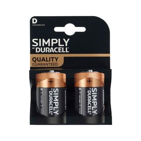 Batteria simply torcia d 1,5 v 1,5v - pz.2 DURACELL (1/2)