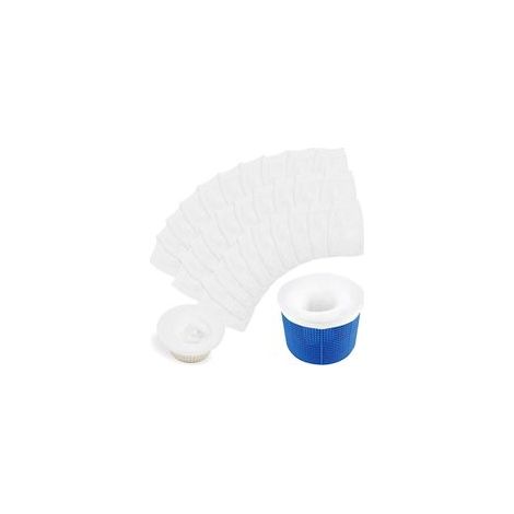 Lot de 30 Chaussettes Filtrantes pour Skimmer Piscine Nylon Élastique Réutilisable, Filtrage Pollen, Feuilles, Cheveux, Accessoire Pratique (1/5)