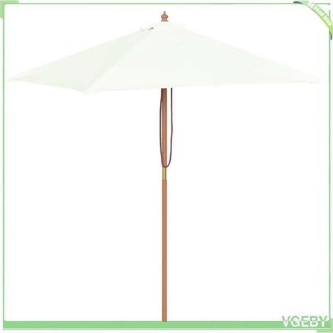 Parasol d'extérieur - FAFEICY - 44533 - 150x200 cm - Toile anti-UV - Mât en bois (1/5)
