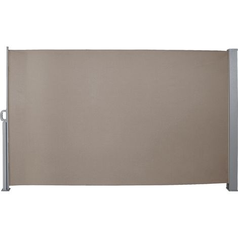 SWANEW Tenda da tenda laterale estendibile 180x300 cm Privacy Protezione del vento protezione solare rullo laterale in alluminio cieco marrone (1/5)