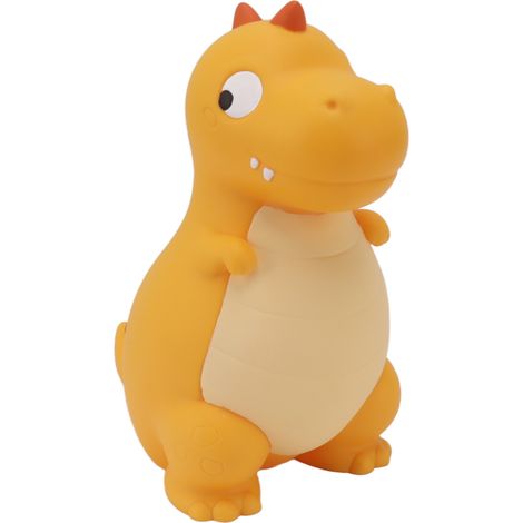 Tirelire dinosaure en forme de cochon, mignonne et résistante aux chutes, idéale pour économiser de l'argent. Décoration de bureau, cadeau pour garçons et filles. Grande taille, jaune. (1/5)