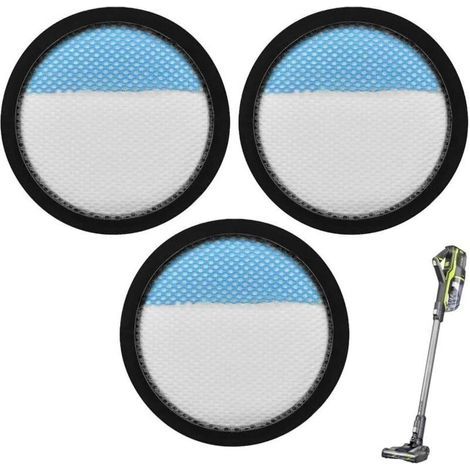 Lot de 3 filtres lavables pour aspirateur sans fil Ryobi PCL720, PBLSV716, PBLSV717 (1/4)